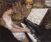 Edouard Vuillard Piano lady oil painting artist